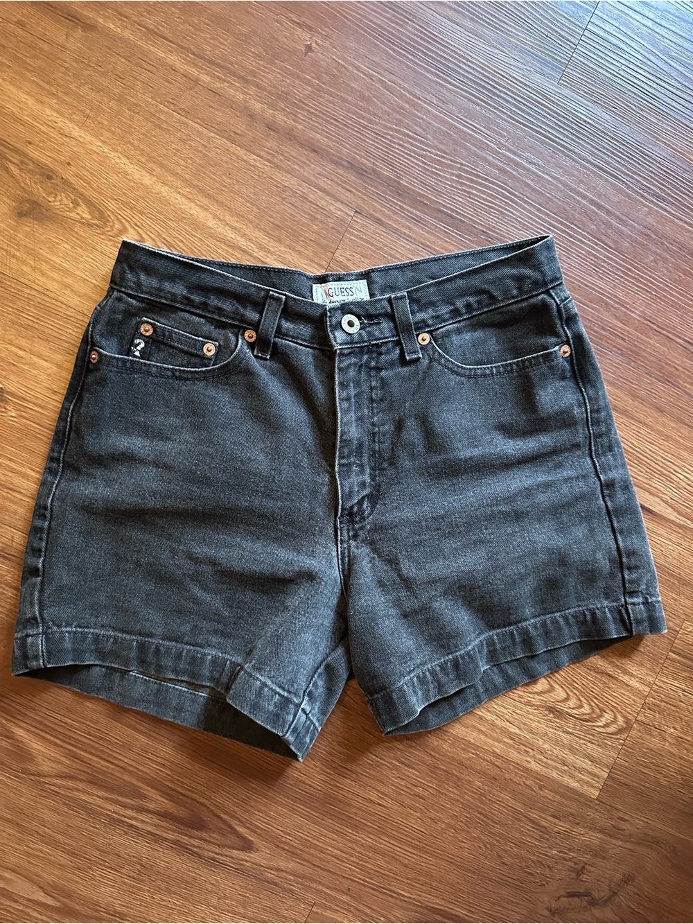 Vintage GUESS Black Denim High-Rise Women’s Shorts